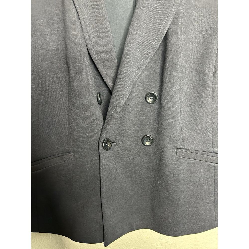 Talbots Italian Knit Navy Double Breasted Blazer Size 16P - Picture 9 of 10
